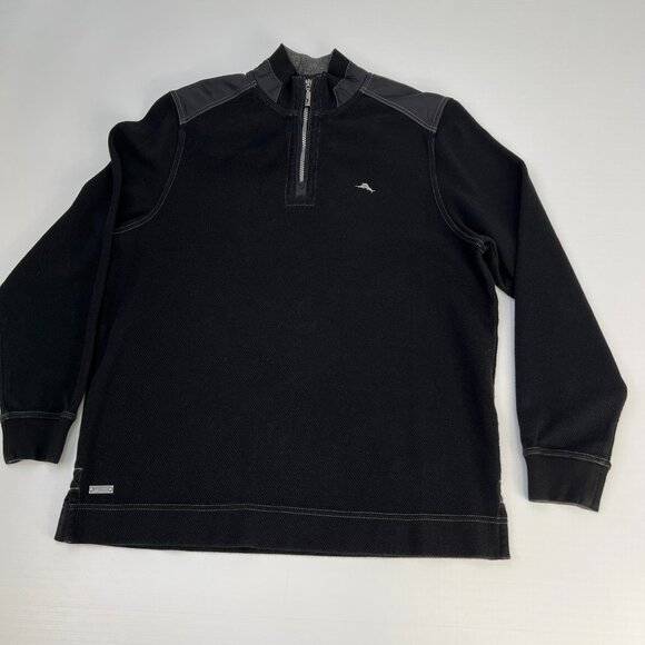 Tommy Bahama Sweater Men Small Quarter Zip Marlin Jumper Sweatshirt Hype Core